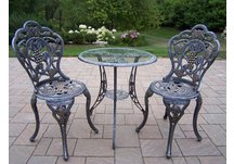 Vineyard Bistro Set Antique Pewter