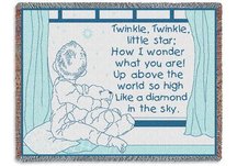 Twinkle Twinkle Blue Nursery Rhyme Throw