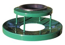 commercial trash can lid, ash bonnet trash can lid, 32 gallon ash bonnet trash can lid
