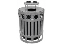 trash cans, trash receptacles
