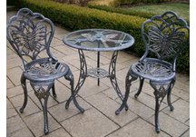 Butterfly Bistro Set Antique Pewter