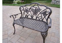 Butterfly Loveseat Bench Antique Bronze