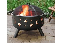 Big Sky Fire Pit Stars & Moons Black