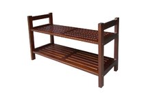 Two Tiers Stackable Shoe Rack - Mahogany