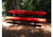 Picnic Table Rectangle 96 Red Solid 1/8