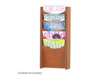 5-Pocket Wood Magazine Rack