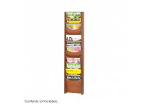 12-Pocket Wood Magazine Rack