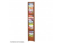 18-Pocket Wood Magazine Rack