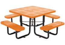 picnic table, perforated picnic table, commercial site furnishings