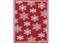 Snowflakes Red Throw