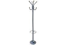 Coat Rack w/ Umbrella Holder - Silver