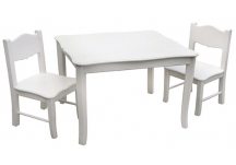 Classic White Table & Chairs Set