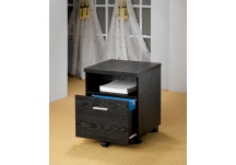Home Office Furniture, Black Mobile File Cabinet - Open