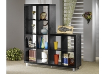 Asymmetrical Cube Bookcase in Black