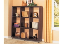 Cappuccino Cube Bookcase With Casters
