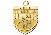 Auburn 2010 National Champions 10kt Gold Charm