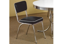 Black Chrome Plated Side Chair