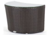 Moon Wicker End Table