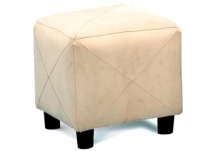 Taupe Microfiber Cube Ottoman