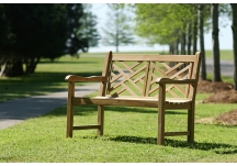 4FT Teak Cross Back Bench