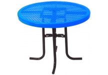 Commercial Park 36 Low Round Table- Portable, Diamond, Blue Commercial Park 36 Low Round Table- Portable, Diamond, Blue