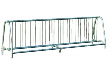 Commercial Park 10' Double Sided Bike Rack- Portable, Galvanized