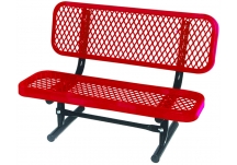 Commercial Park 3' Preschool Bench- Diamond, Red