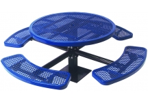 Commercial Park 46 Round Table- Surface Mount, Diamond, Blue