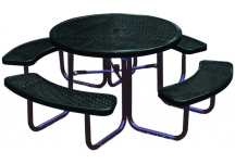Commercial Park 46 Round Table- Portable, Diamond, Black
