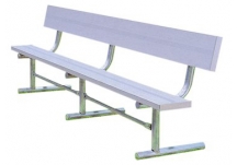 Commercial Park 15' Park Bench w/ Back- Portable, Aluminum