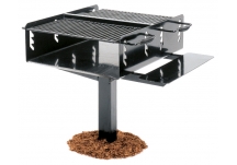 Commercial Park Charcoal Grill- Black