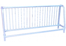 Commercial Park 10' Single Sided Bike Rack- Portable, Galvanized