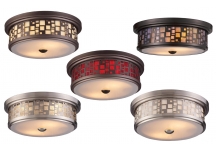 Tiffany 2 Light Flush Mount - 5 Finish Options