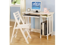 White Folding Desk and Chair