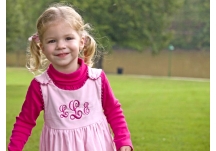 Bon Bon Collection Corduroy Dress - Light Pink with Hot Pink Trim, 0-6 Month
