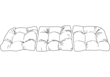 Tufted Sofa Seat Cushion Set