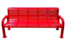 U-leg Perforated Metal Bench
