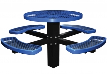 round post picnic table