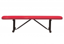6 Foot Perforated Backless Bench