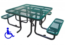 Square Expanded Accessible Picnic Table