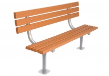 Recycled Bench With Back