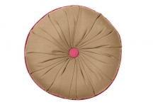 Round Sunburst Pillow with Button