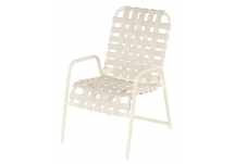 Country Club Cross Weave Strap Dining Arm Chair