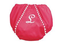 Garden Princess Pique Diaper Cover - Hot Pink with White Trim, 0-12 Month