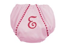 Garden Princess Pique Diaper Cover - Light Pink with Hot Pink Trim, 0-12 Month
