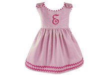 Garden Princess Pique Dress - Light Pink with Hot Pink Trim, 0-6 Month