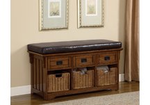 Small Storage Bench with Upholstered Seat Small Storage Bench with Upholstered Seat