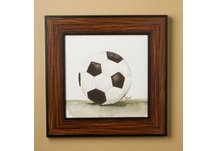 Soccer Ball Mac's Play Ball Series print framed