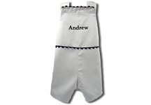 The Hamptons Shortall - White with Navy Trim, 0-6 Month The Hamptons Shortall - White with Navy Trim, 0-6 Month