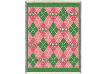 Alpha Kappa Alpha Plaid Throw